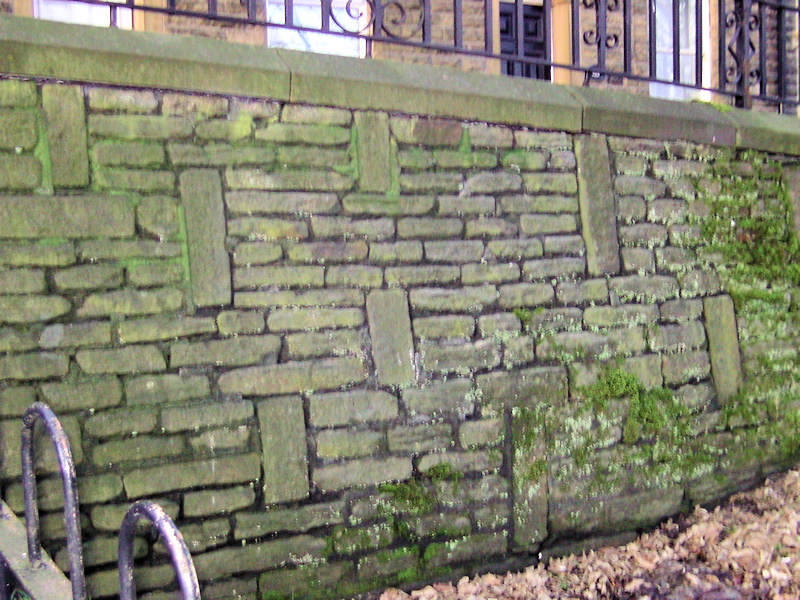 Wall from church side