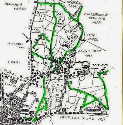 Old Glossop Walks Map